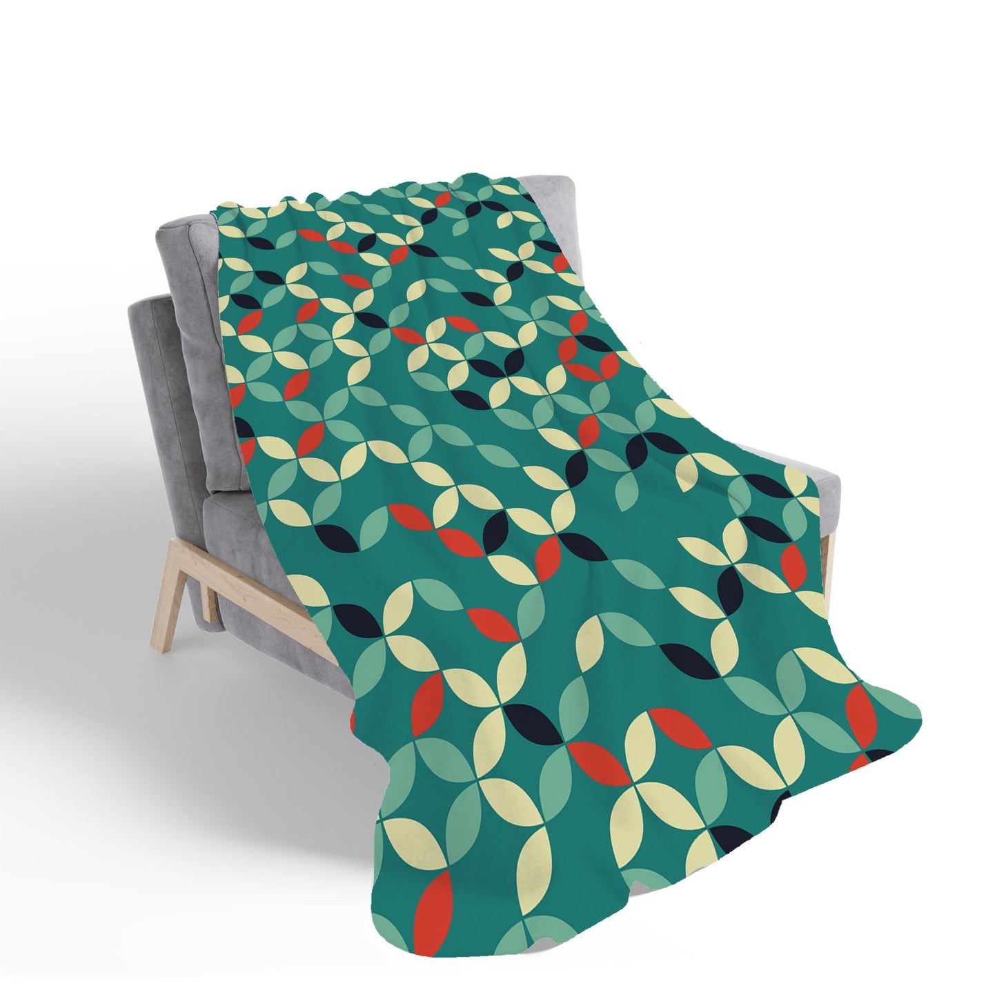 Geometric Pattern Design Sherpa Blanket