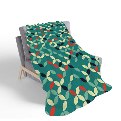 Geometric Pattern Design Sherpa Blanket