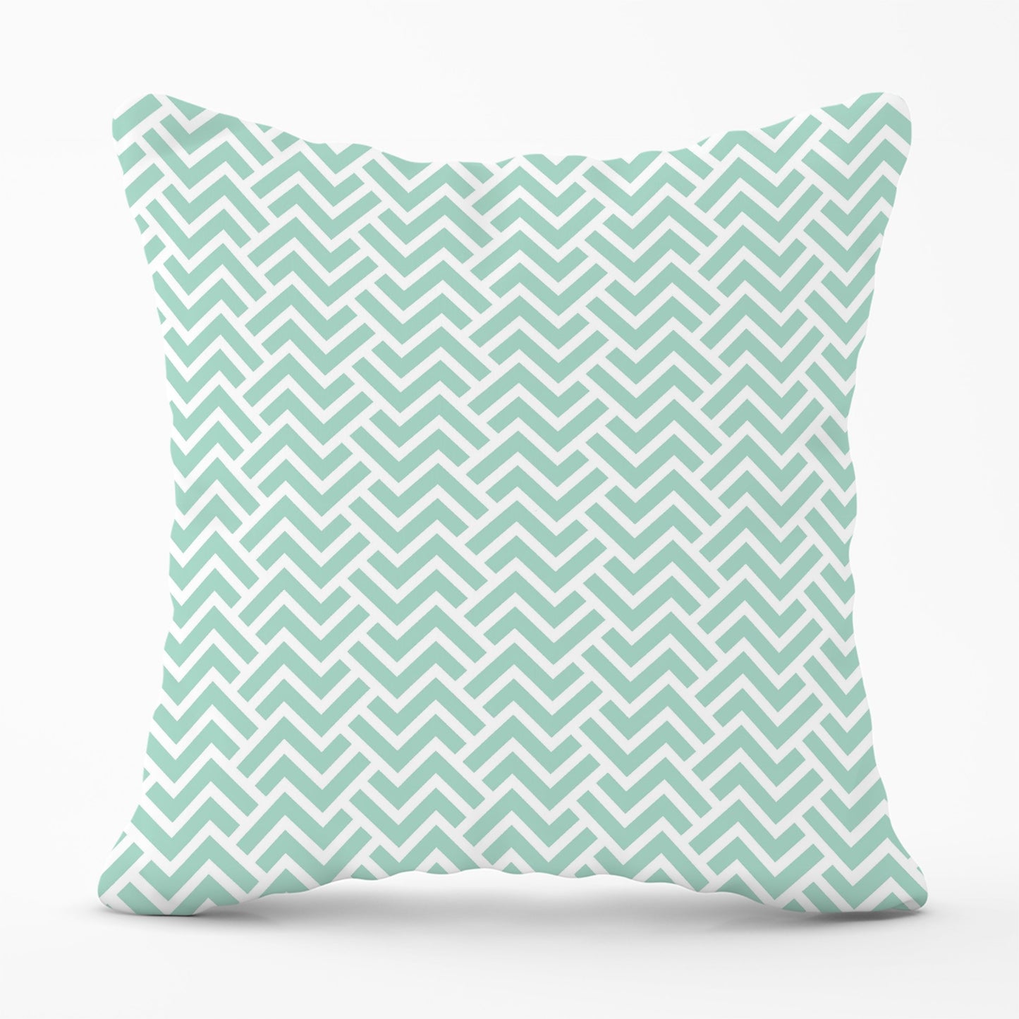 Green Geometric Pattern Cushions