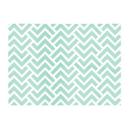 Green Geometric Pattern Glass Chopping Board