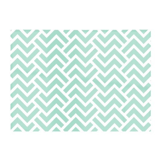 Green Geometric Pattern Glass Chopping Board