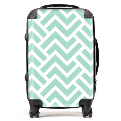 Green Geometric Pattern Suitcase