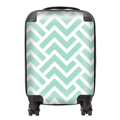 Green Geometric Pattern Suitcase