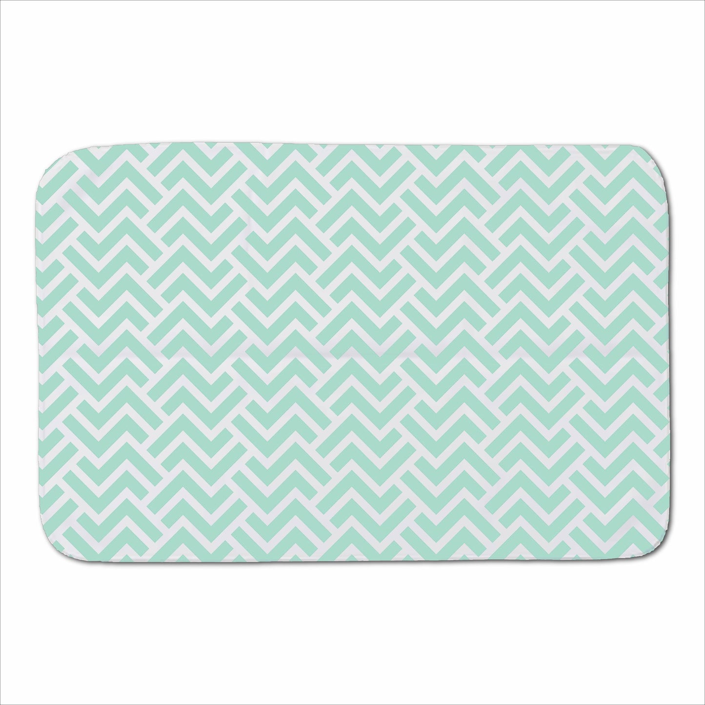 Green Geometric Pattern Sherpa Blanket