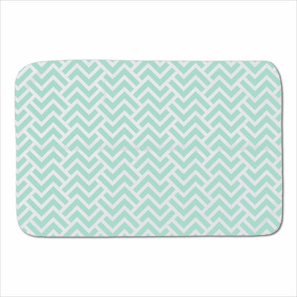 Green Geometric Pattern Sherpa Blanket