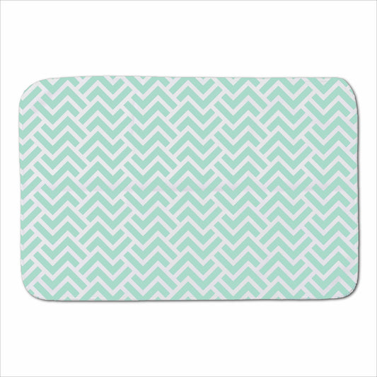 Green Geometric Pattern Sherpa Blanket