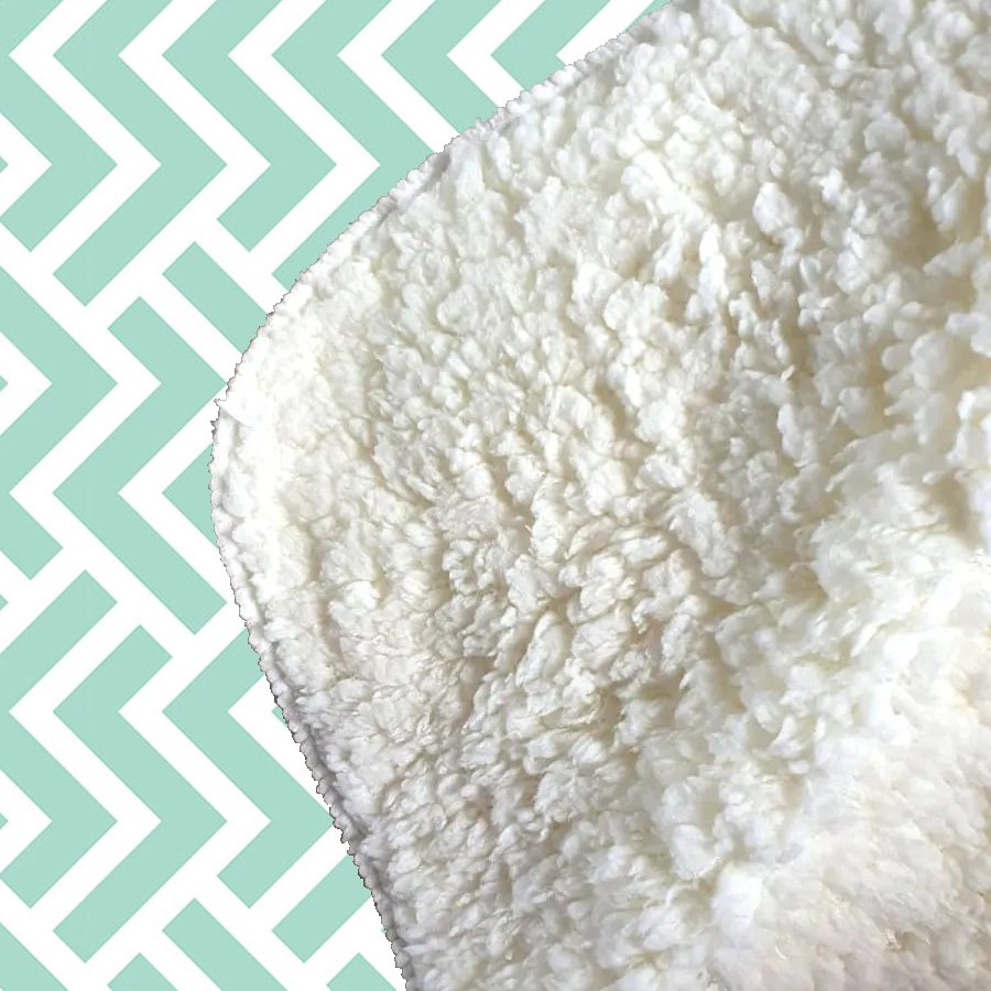 Green Geometric Pattern Sherpa Blanket