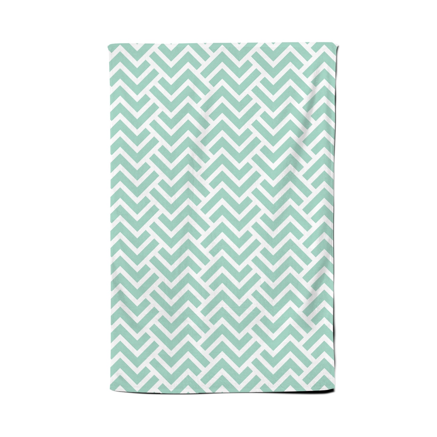 Green Geometric Pattern Tea Towel