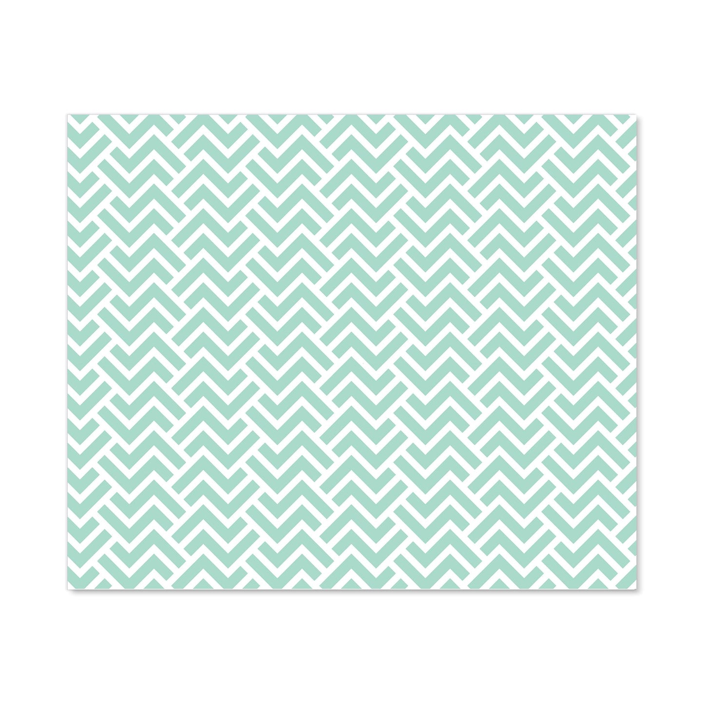 Green Geometric Pattern Kitchen Splashback