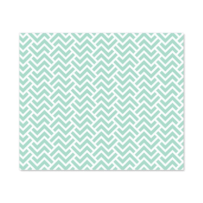 Green Geometric Pattern Kitchen Splashback