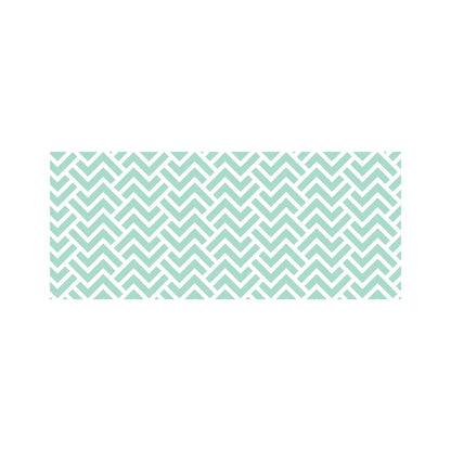 Green Geometric Pattern Glass Bathroom Splashback