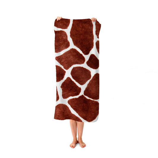 Giraffe Spots Print Beach Towel