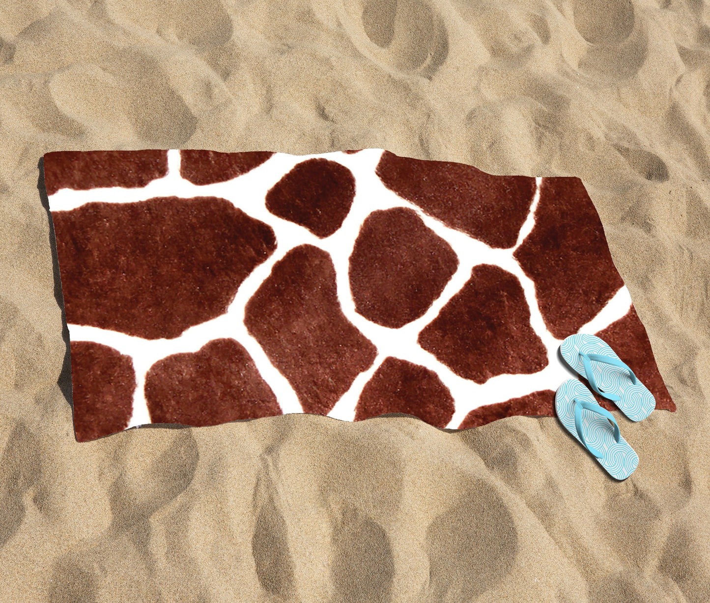Giraffe Spots Print Beach Towel
