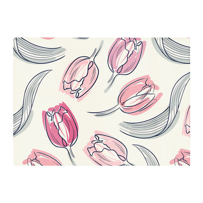 Tulips Glass Chopping Board