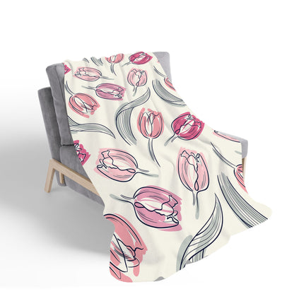 Tulips Sherpa Blanket