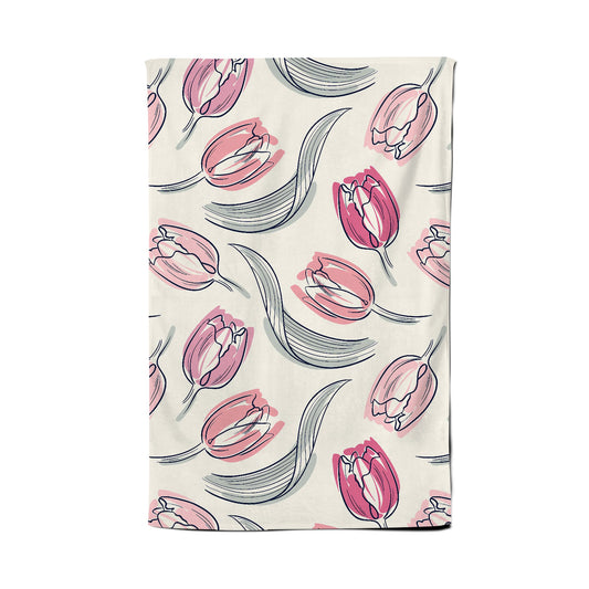 Tulips Tea Towel
