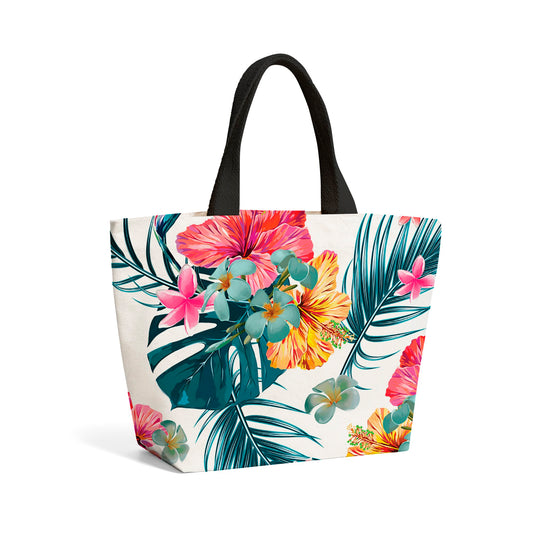 Spring Summer Flowers Beach Shopper Tote Bag