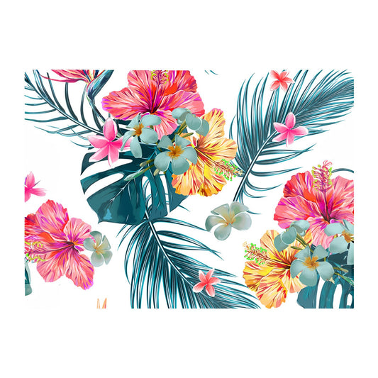Spring Summer Flowers Glass Chopping Board