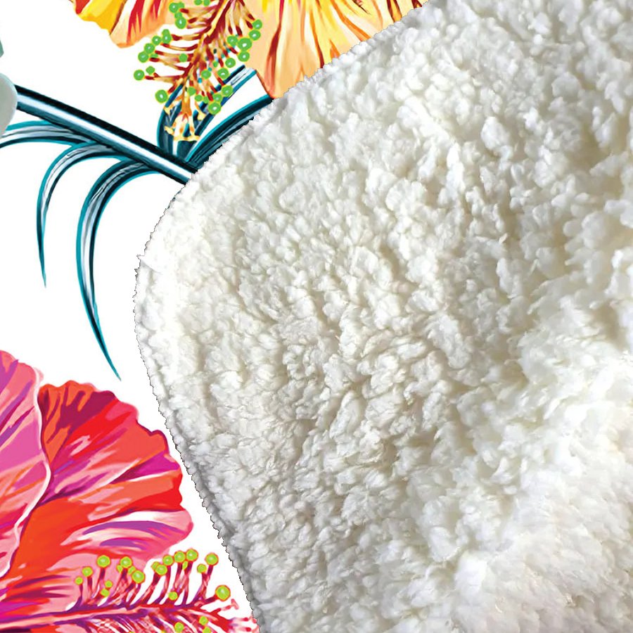 Spring Summer Flowers Sherpa Blanket