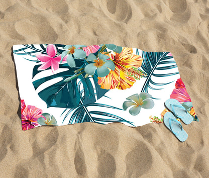 Spring Summer Flowers Beach Towel
