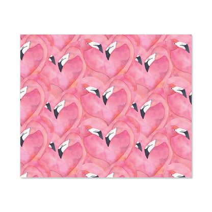 Watercolour Flamingo Hearts Kitchen Splashback