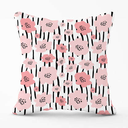 Pastel Pink Flowers Cushions