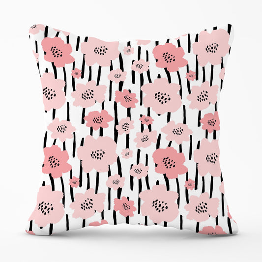 Pastel Pink Flowers Cushions