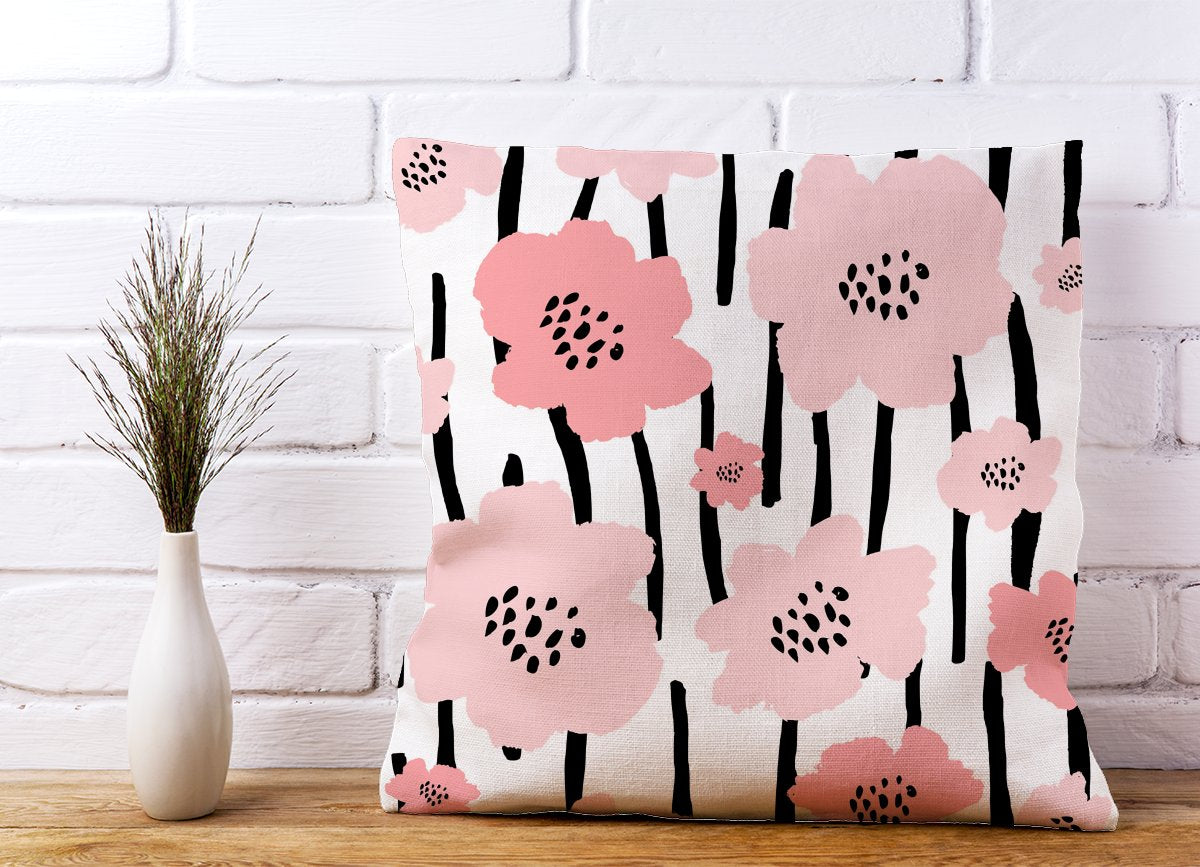 Pastel Pink Flowers Cushions