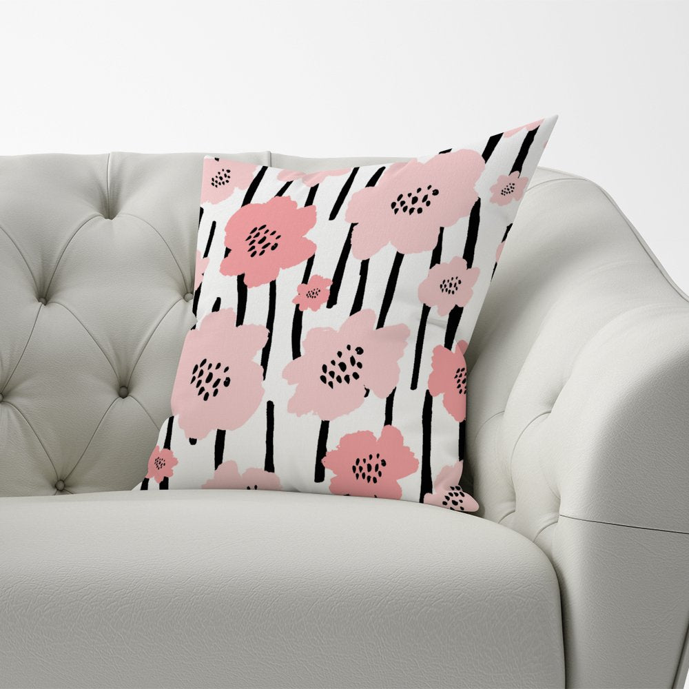 Pastel Pink Flowers Cushions