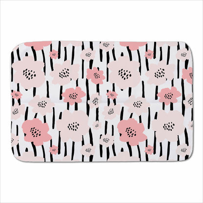 Pastel Pink Flowers Sherpa Blanket