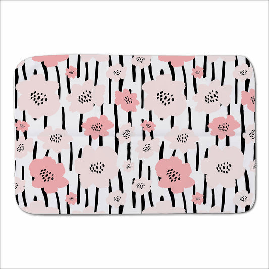 Pastel Pink Flowers Sherpa Blanket