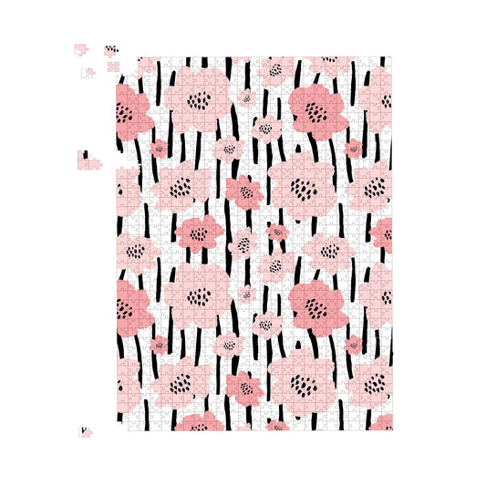 Pastel Pink Flowers Jigsaw Puzzle