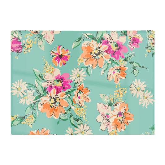 Bright Flower Sketch Glass Chopping Board