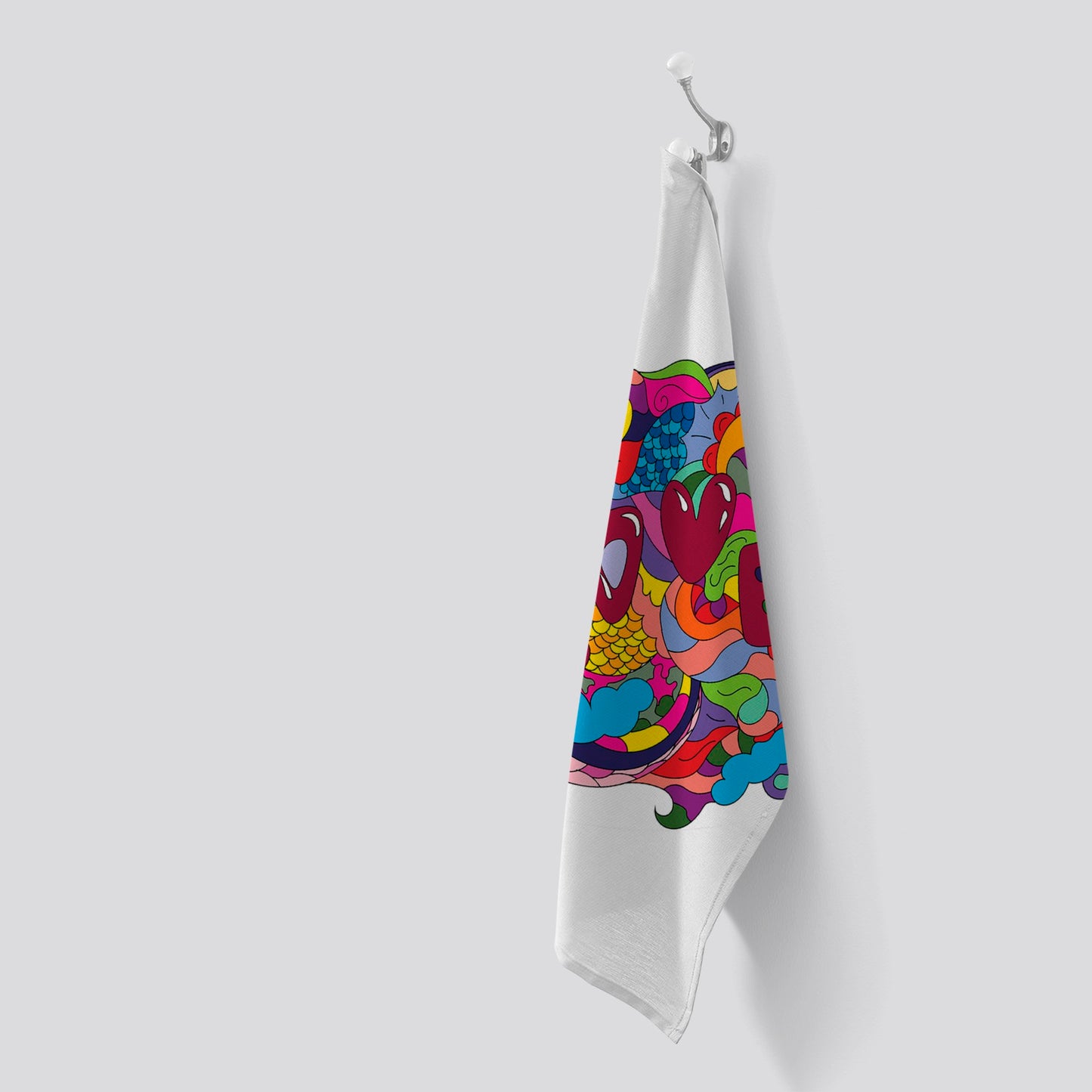 Motley Doodling Love Tea Towel