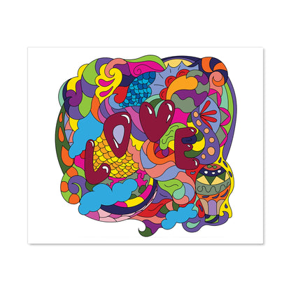 Motley Doodling Love Kitchen Splashback