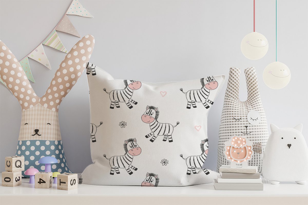 Cute Hand Drawn Zebra Cushions