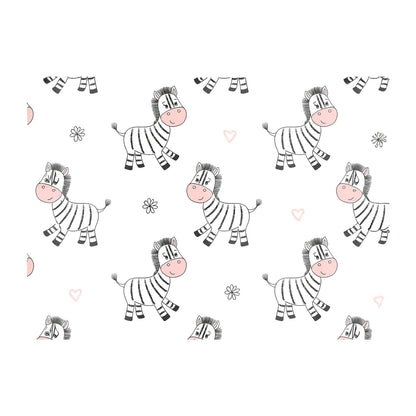 Cute Hand Drawn Zebra Glass Chopping Board