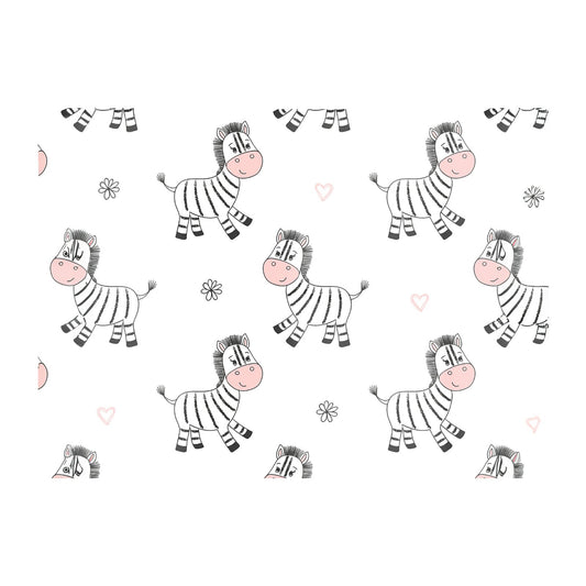 Cute Hand Drawn Zebra Glass Chopping Board