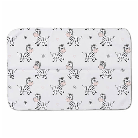 Cute Hand Drawn Zebra Sherpa Blanket
