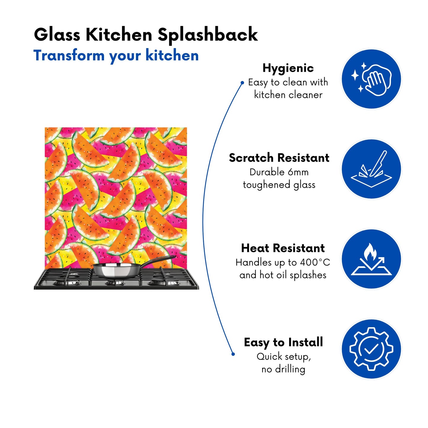 Watermelon Design Kitchen Splashback
