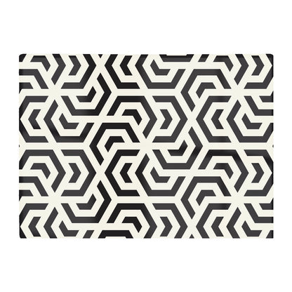 Hexagonal Geometric Pattern Glass Chopping Board