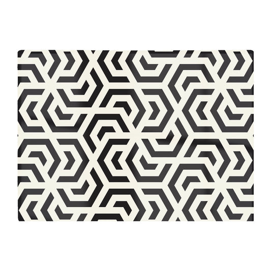 Hexagonal Geometric Pattern Glass Chopping Board