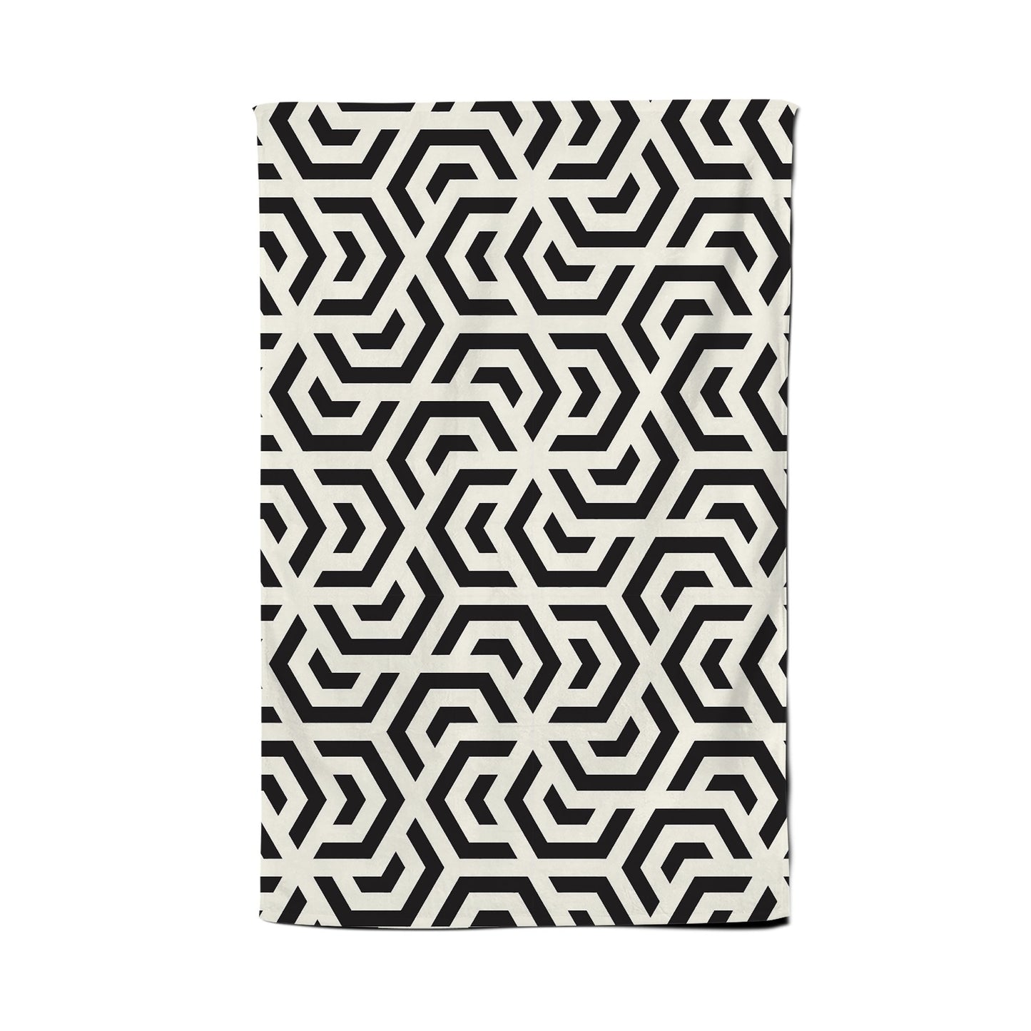 Hexagonal Geometric Pattern Tea Towel