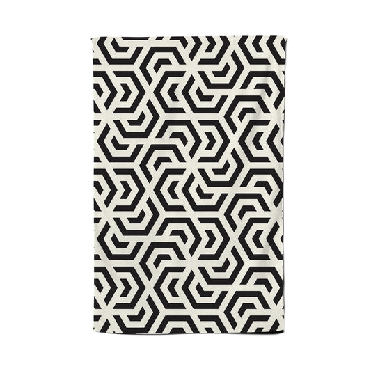Hexagonal Geometric Pattern Tea Towel