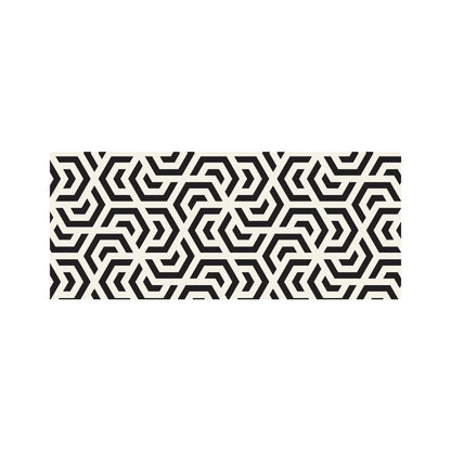 Hexagonal Geometric Pattern Glass Bathroom Splashback