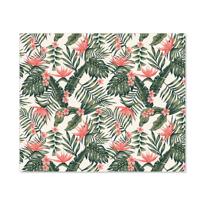 Dark Tropical Green Leaves Kitchen Splashback