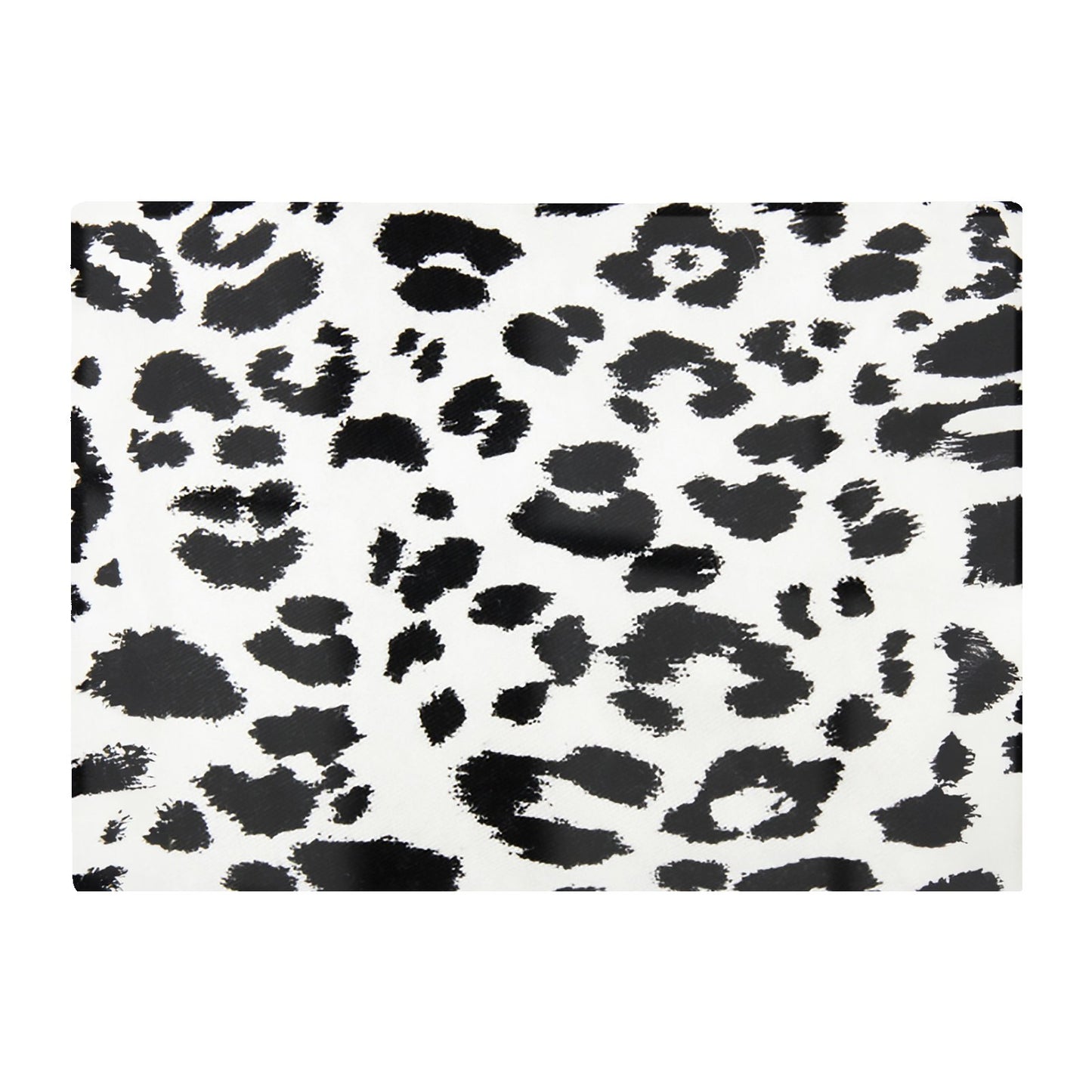 Black Leopard Print Glass Chopping Board