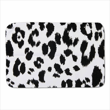 Black Leopard Print Sherpa Blanket