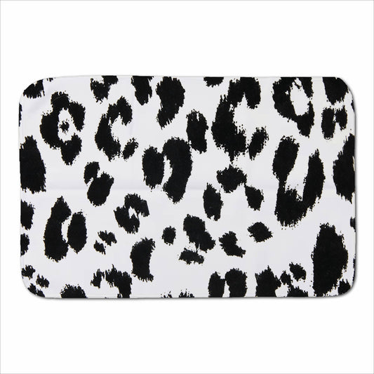 Black Leopard Print Sherpa Blanket