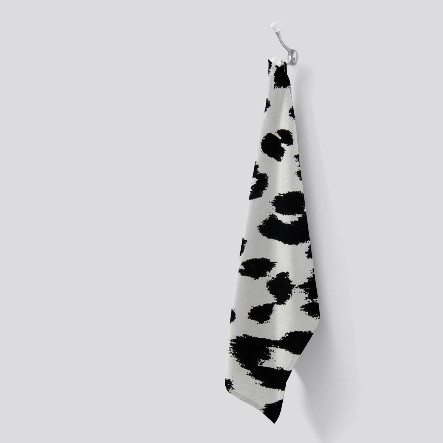 Black Leopard Print Tea Towel